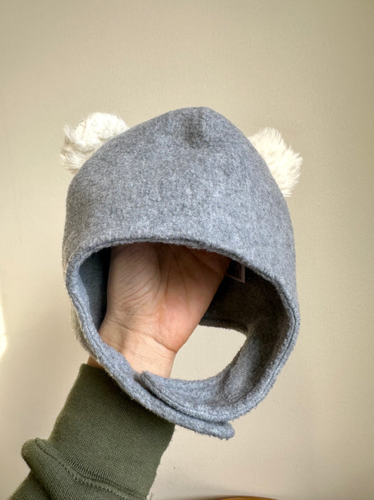 Grey Animal Ear Toque / 0-6m