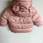 Heart Puffer Pink Jacket / 12-18m