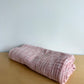 Pink Muslin Blanket with White Leaves