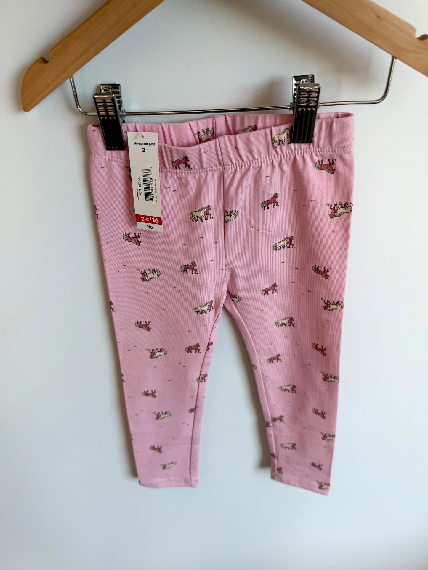 Pink Horse Leggings (With Tags) / 2T