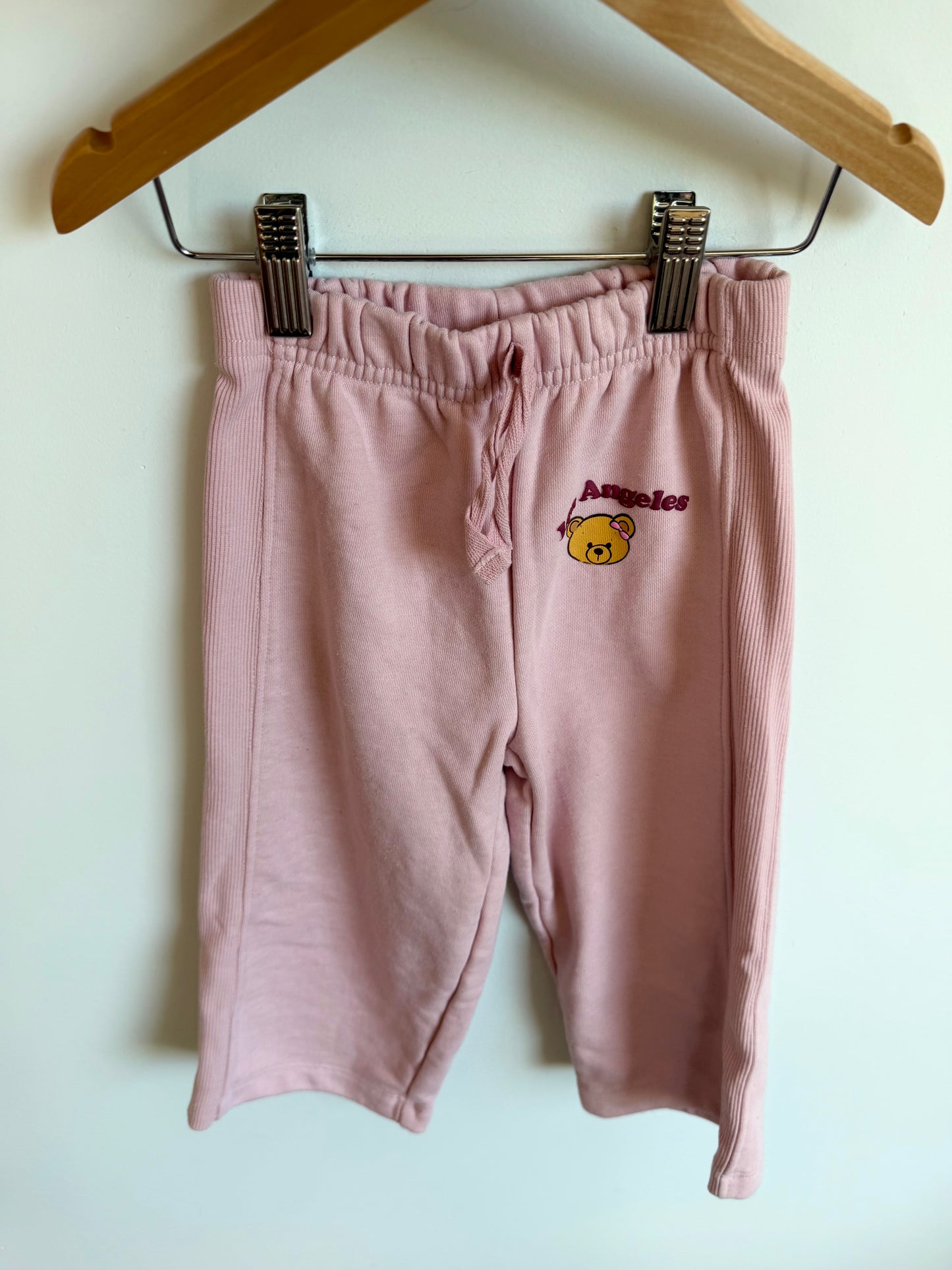Zara Pink Wide Leg Teddy Pants / 2T