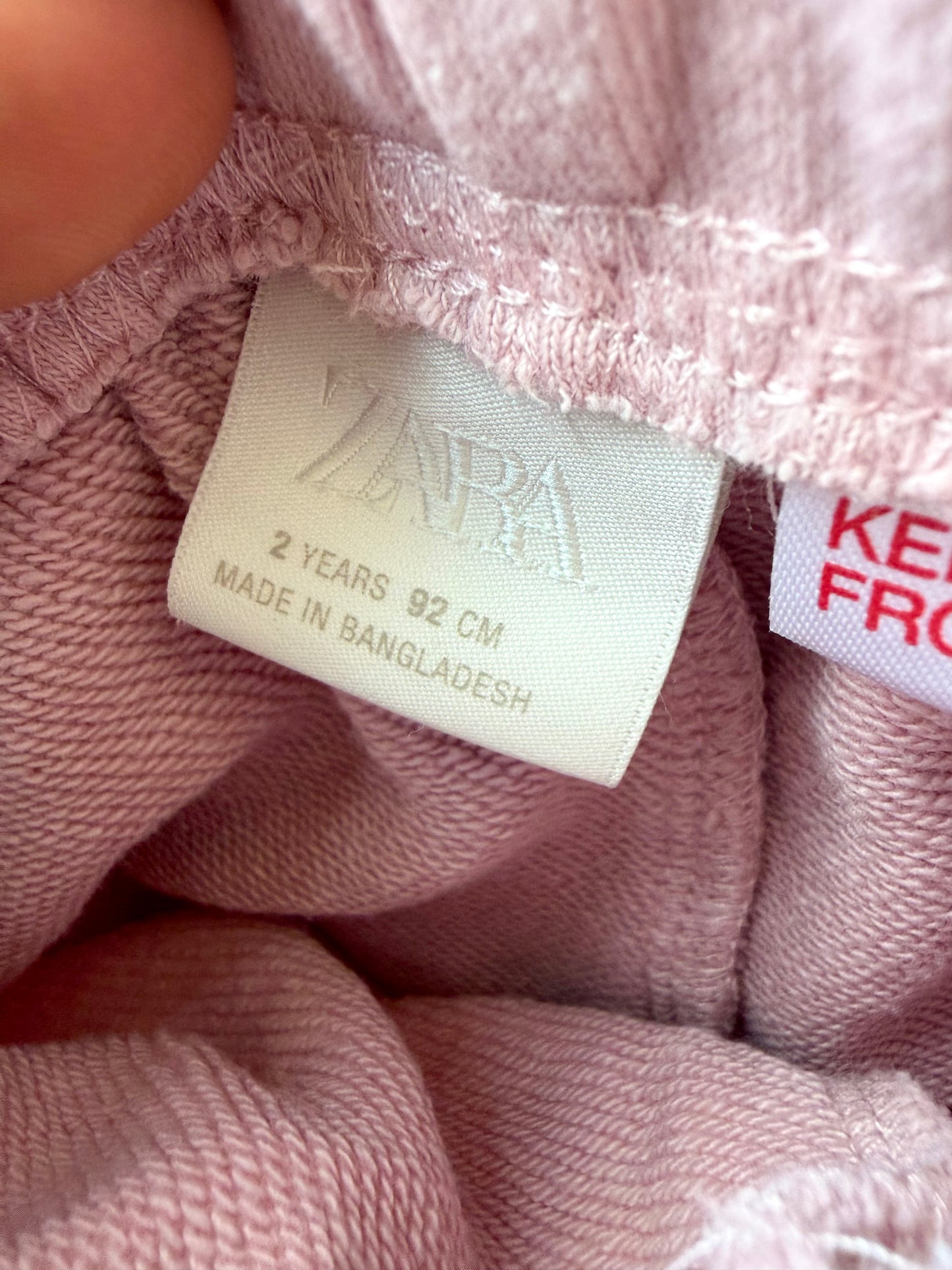 Zara Pink Wide Leg Teddy Pants / 2T