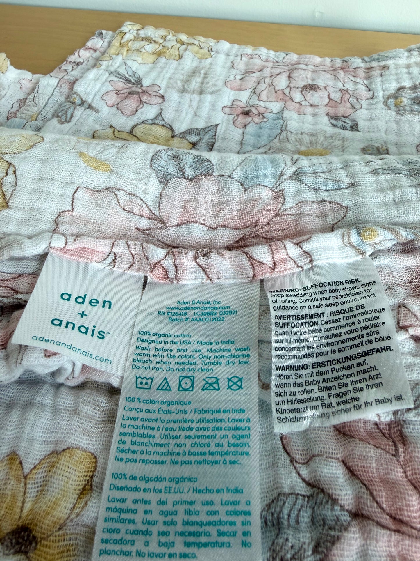 Floral Butterfly Cotton Muslin Blanket (No Shipping)