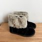 Toms Seude Boots with Grey Fur / Size 9 toddler