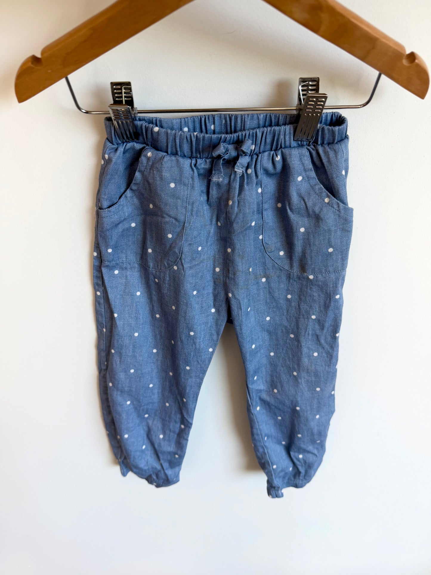 Mayoral Chambray Polkadot Pants / 2T