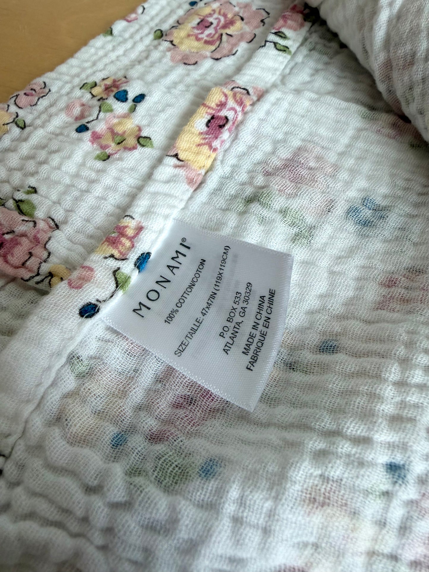 Floral Cotton Muslin Blanket