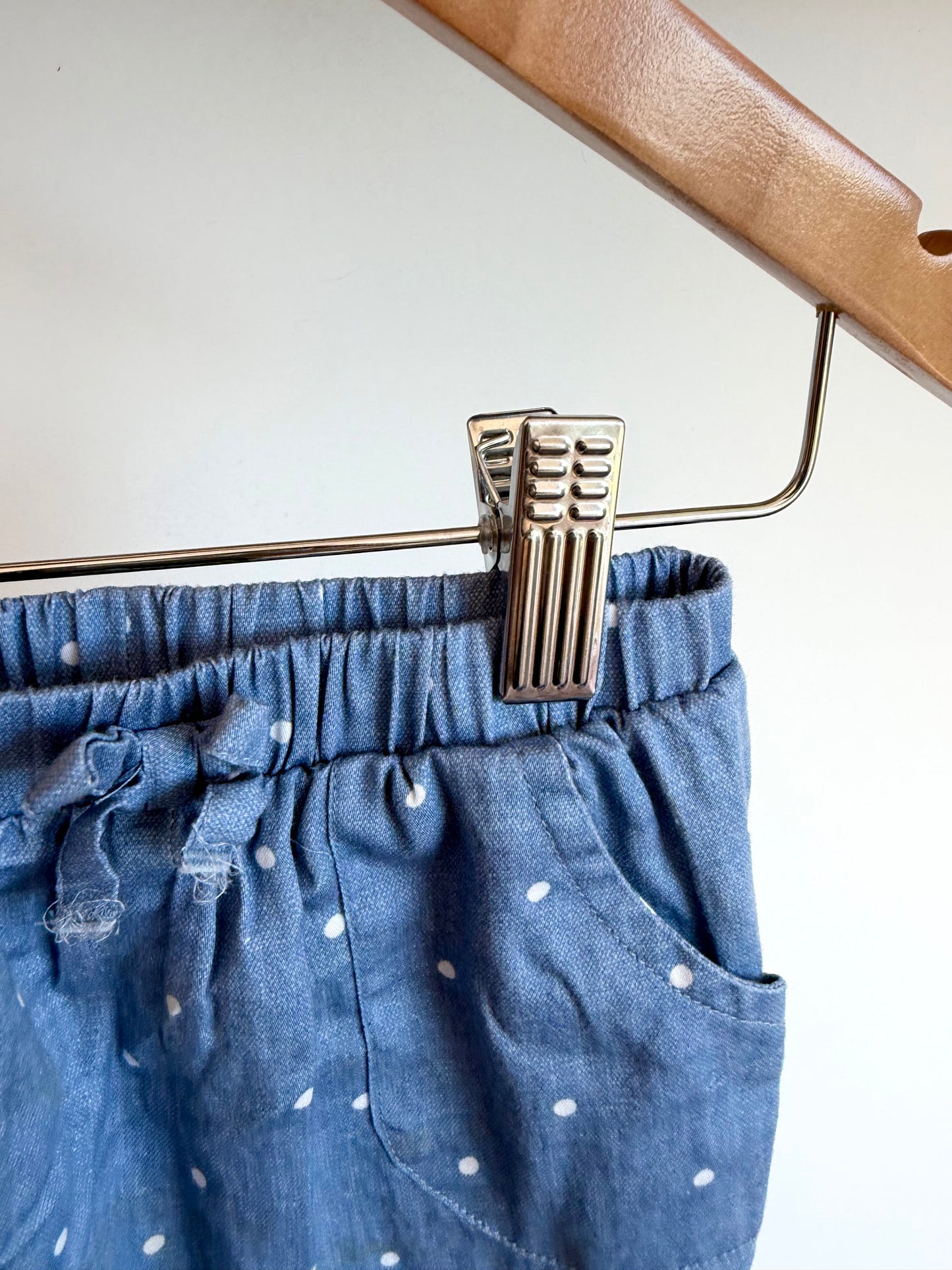 Mayoral Chambray Polkadot Pants / 2T