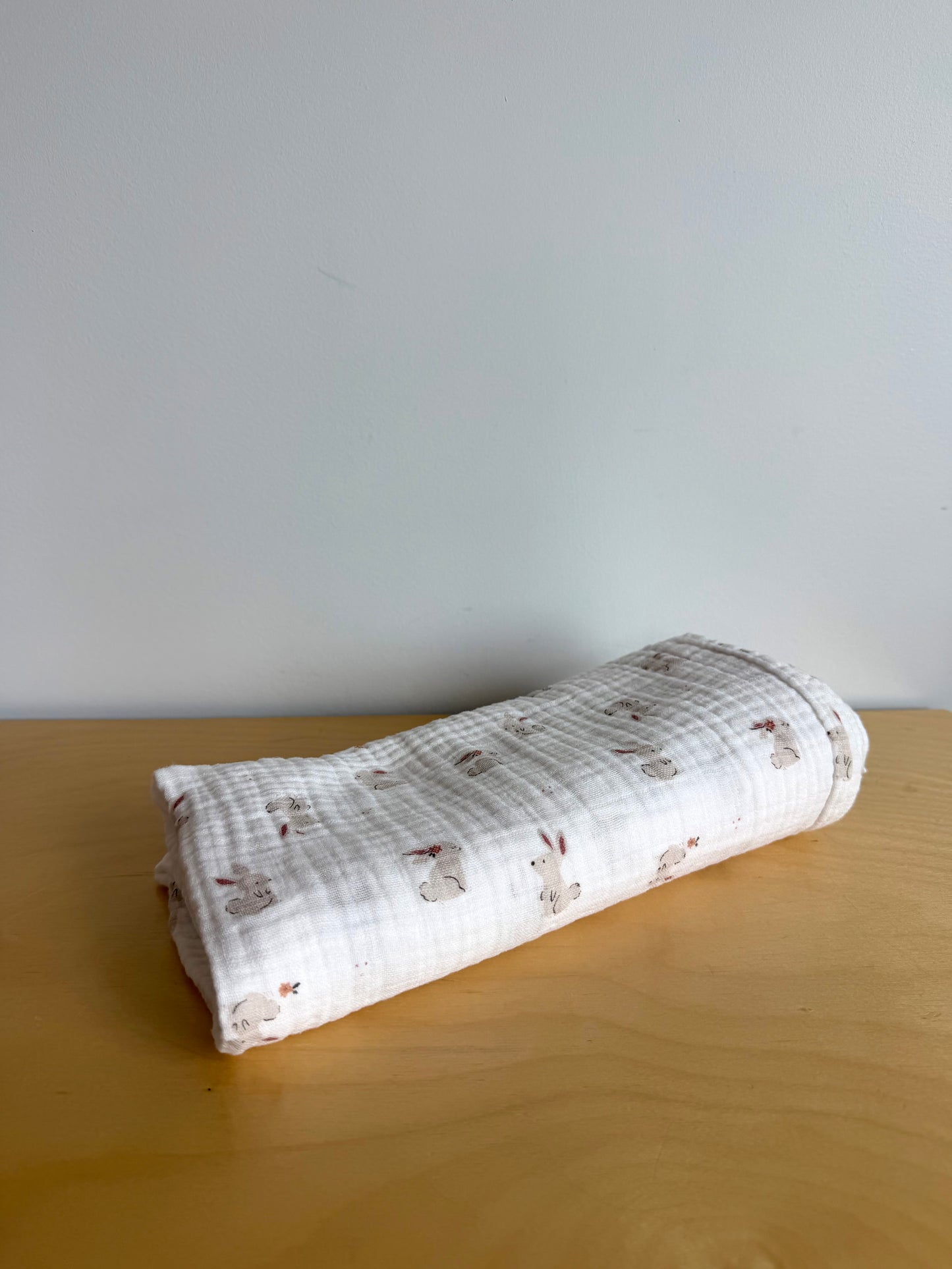 Bunny Cotton Receiving Blanket