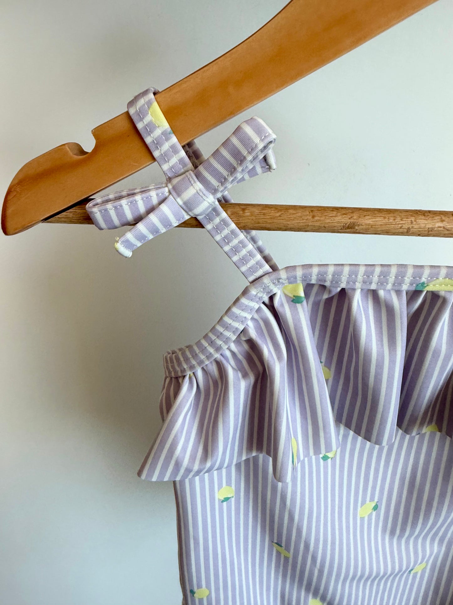 Striped Lemon Swimsuit / 2T
