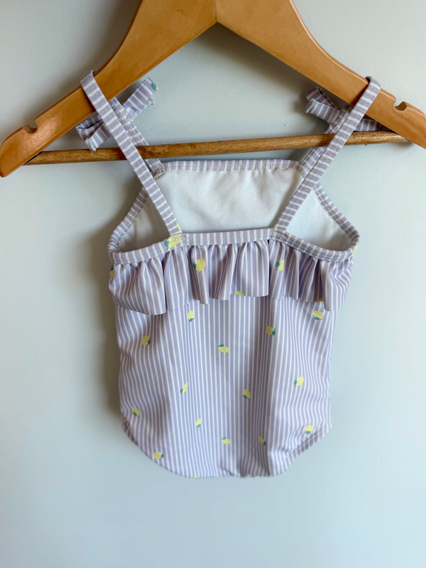 Striped Lemon Swimsuit / 2T