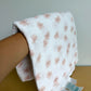 Pink Flower Cotton Receiving Blanket