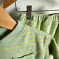 Green + Yellow Striped T-shirt and Shorts Set / 18-24m