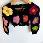 Black Floral Cardigan / 3-4T