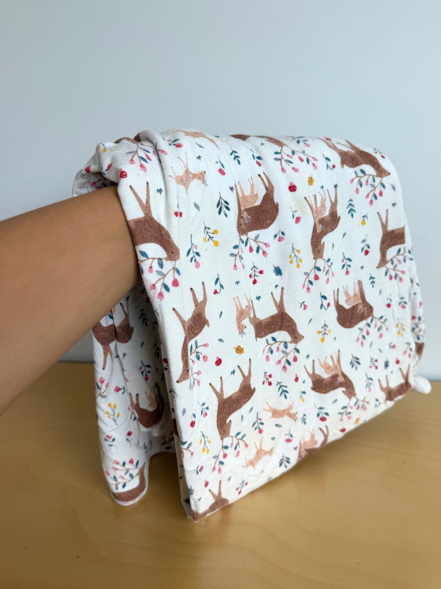 Deer Bamboo Receiving Blanket