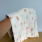 Organic Cotton Cream Rainbow Receiving Blanket