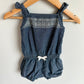 Embroidered Chambray Romper / 12m