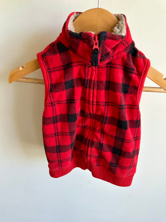 Red Checkered Vest / 12m