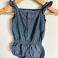 Embroidered Chambray Romper / 12m