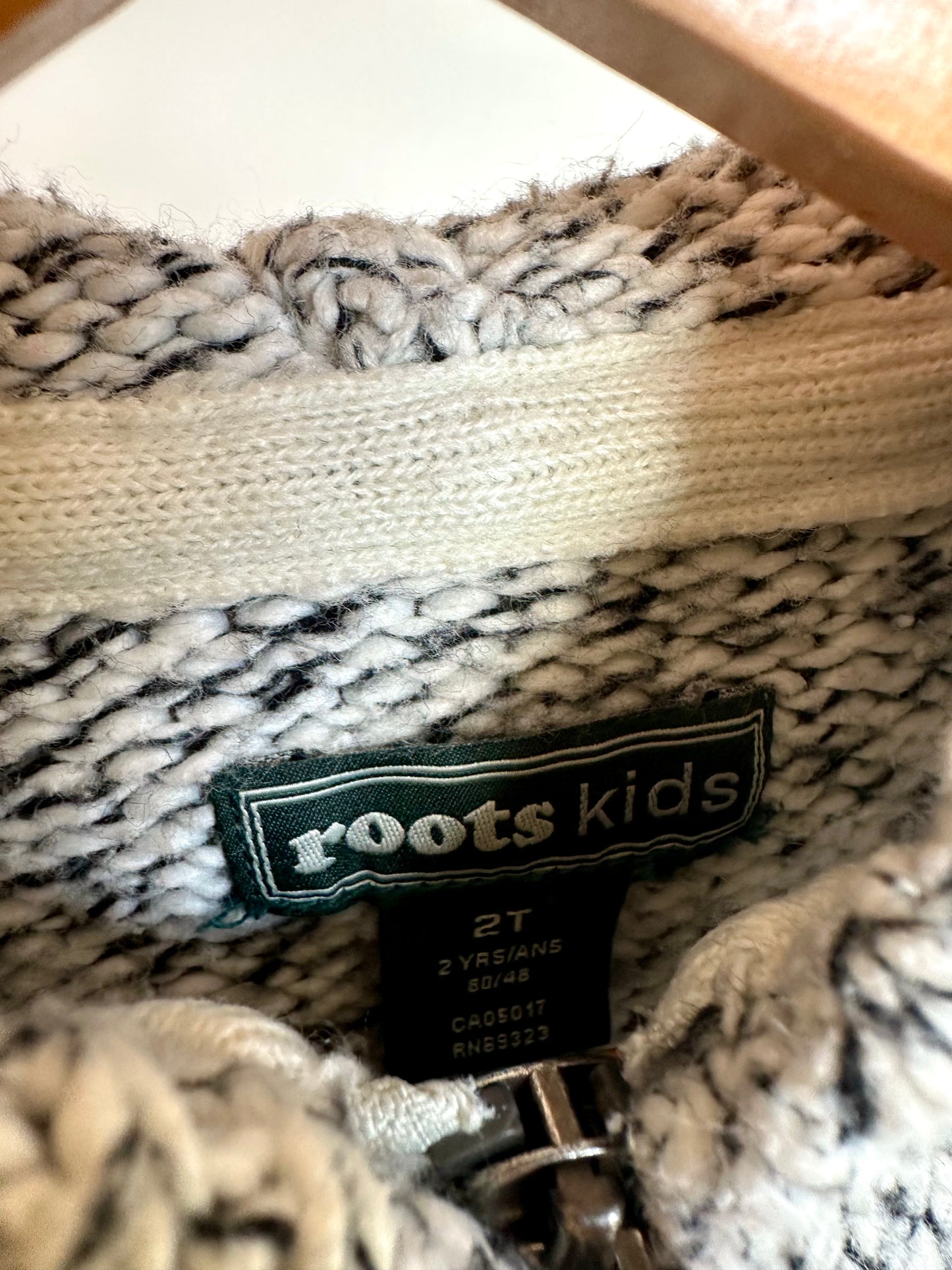 Roots Grey Knit Hoodie / 2T