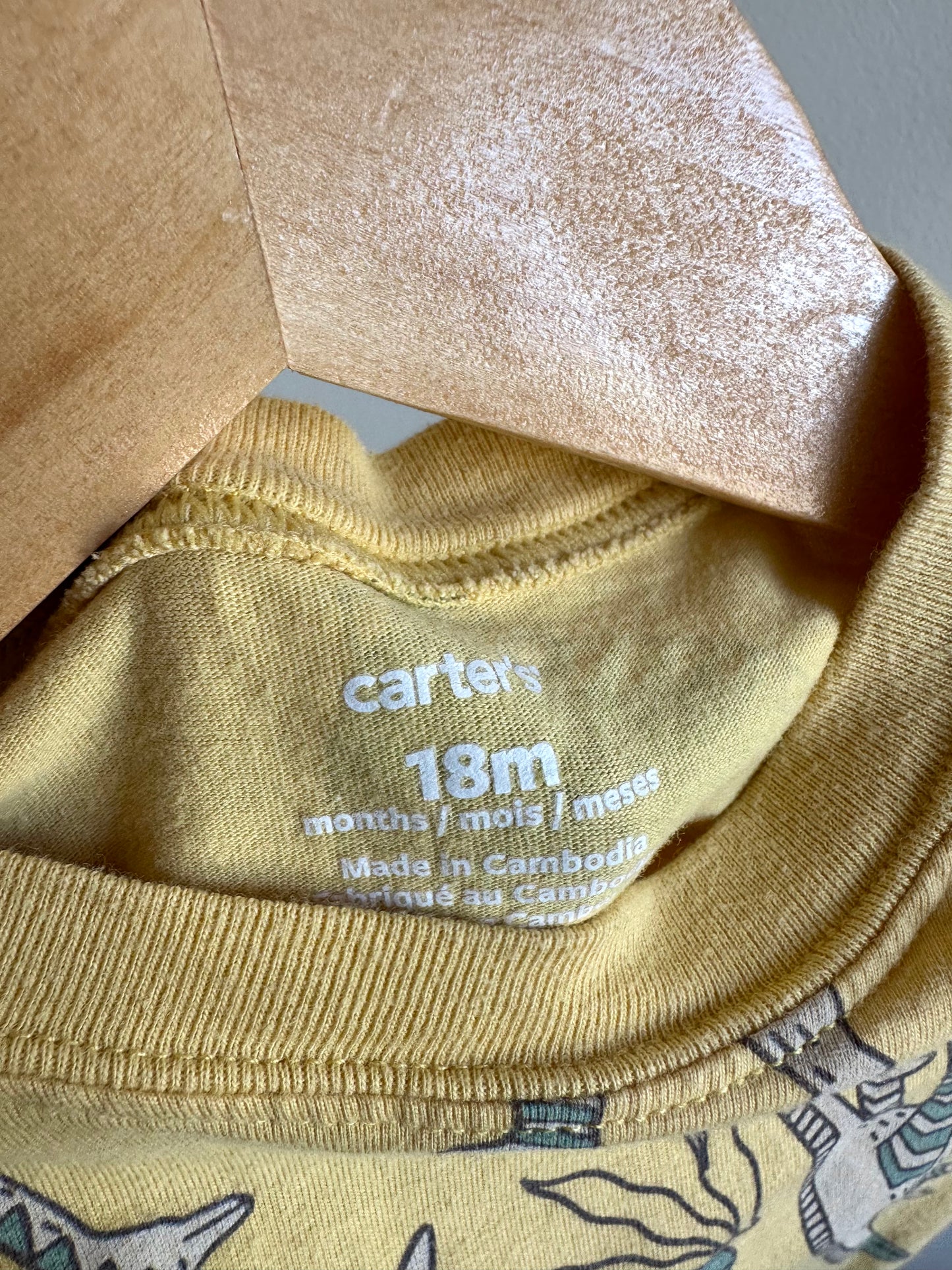 Yellow Dino T-Shirt / 18m