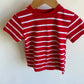 Red + White Stripe T-Shirt / 18m