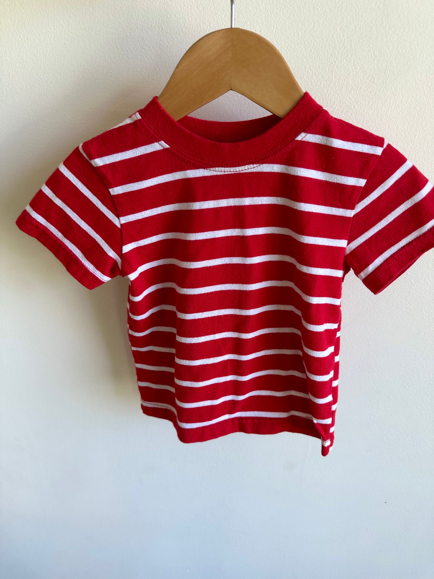 Red + White Stripe T-Shirt / 18m