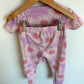 Flower Pattern T-Shirt PJ Set / 2-3T