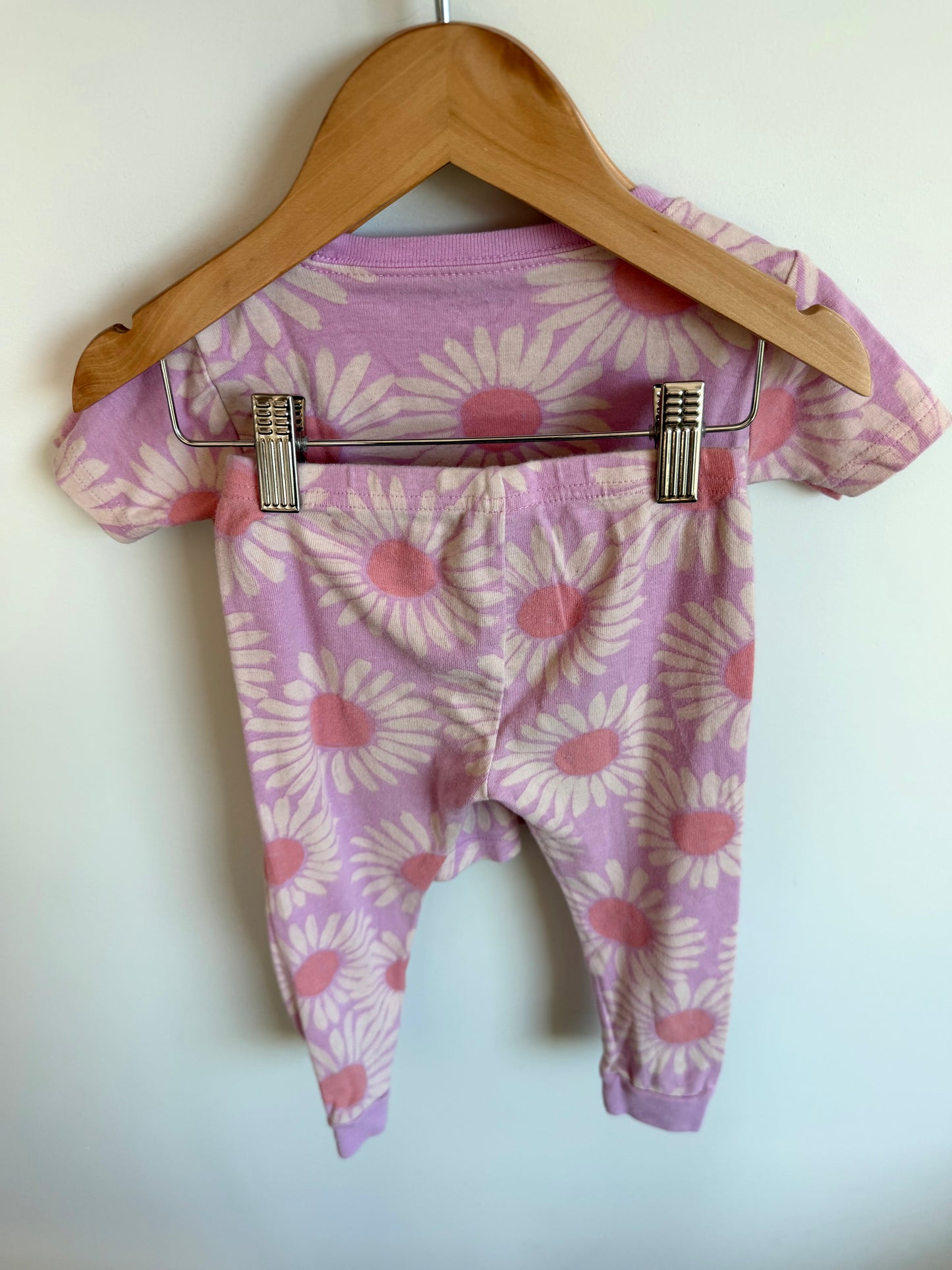 Flower Pattern T-Shirt PJ Set / 2-3T