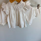 White Eyelet Sleeve Top + Bloomer Set / 6-12m
