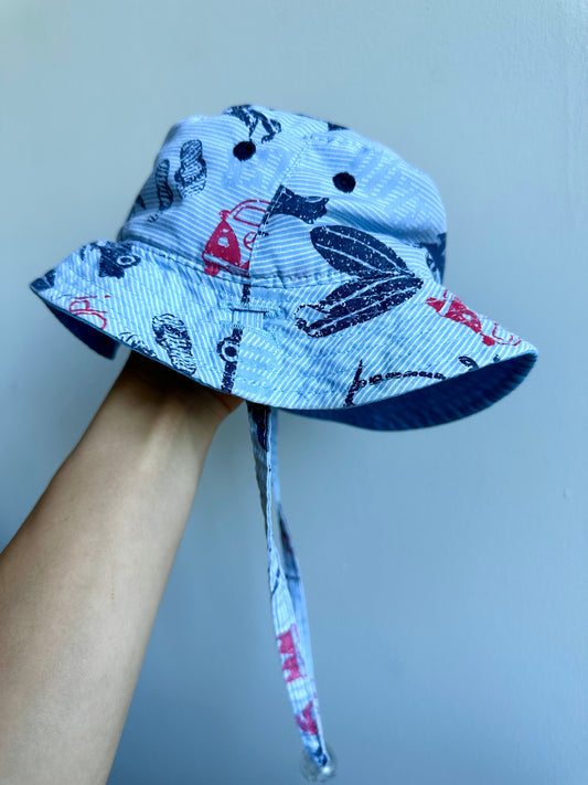 Blue Beach Hat / 0-12m