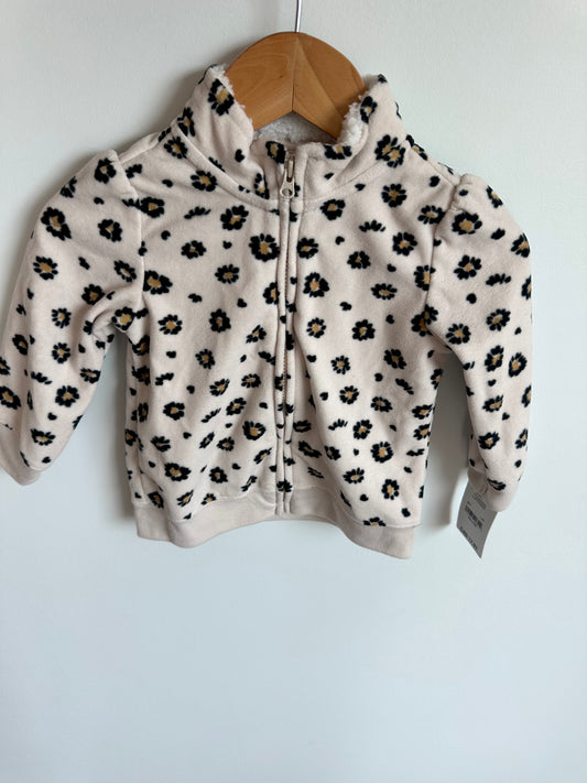 Floral Cream Zipper Sweater / 12m