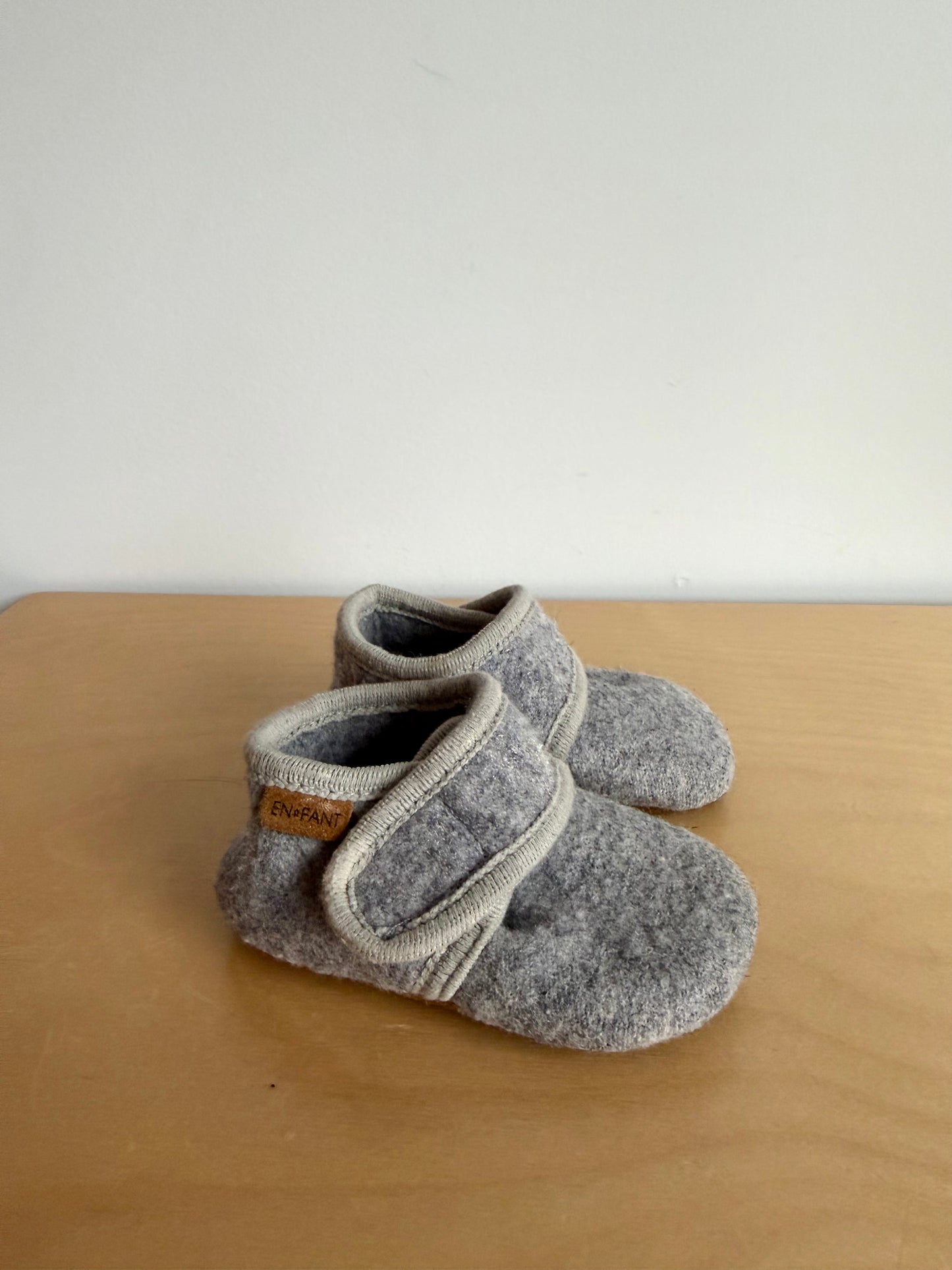 Grey Soft Sole Slippers / Size 6.5-8 toddler