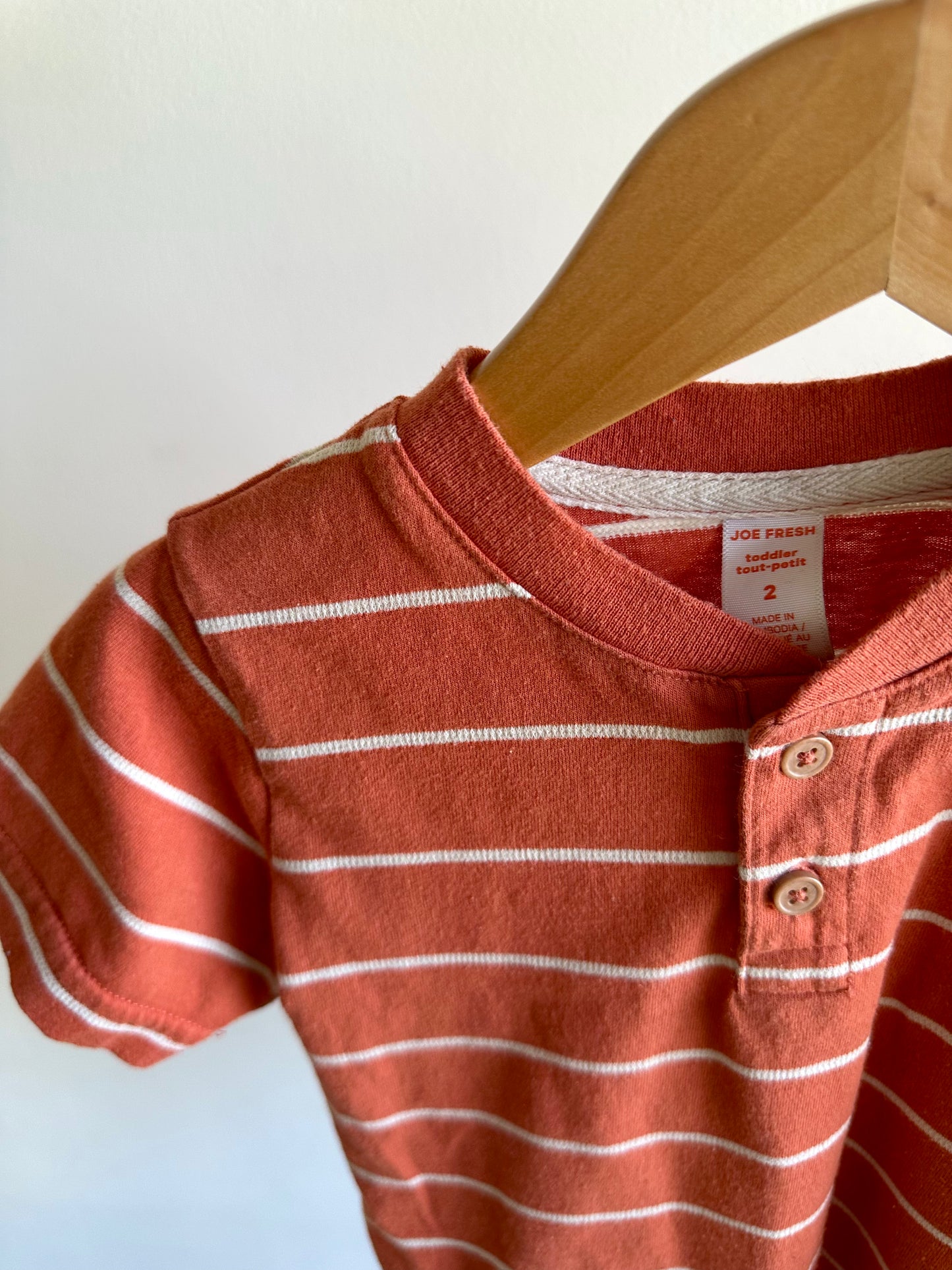 Orange Striped T-Shirt / 2T