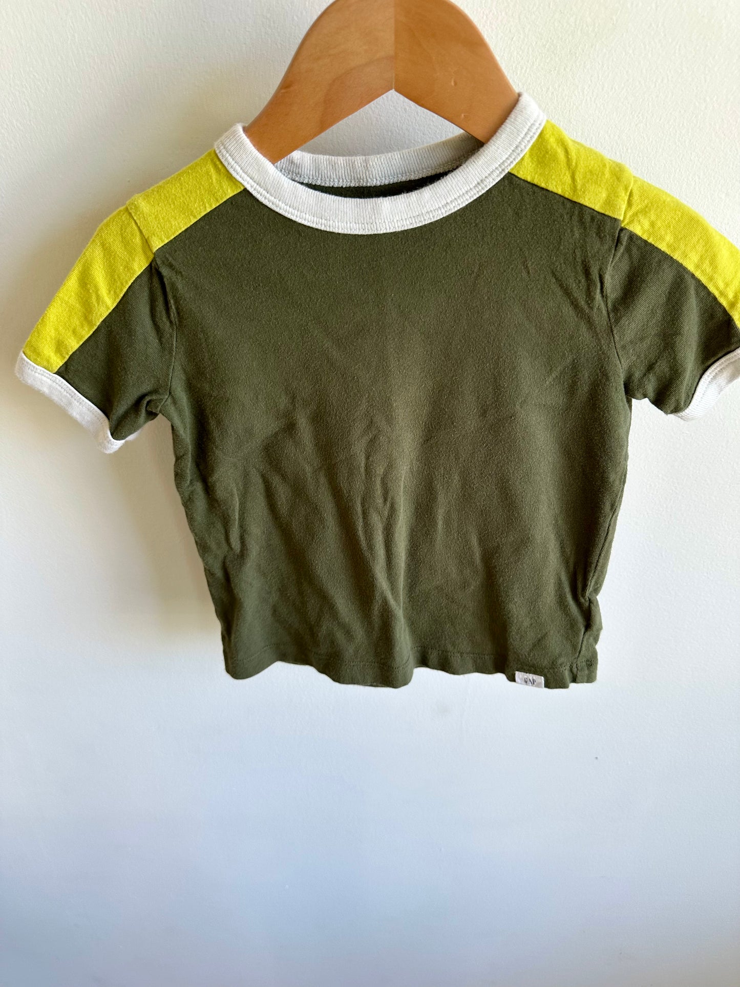 Green with Yellow Shoulders T-Shirt / 2T