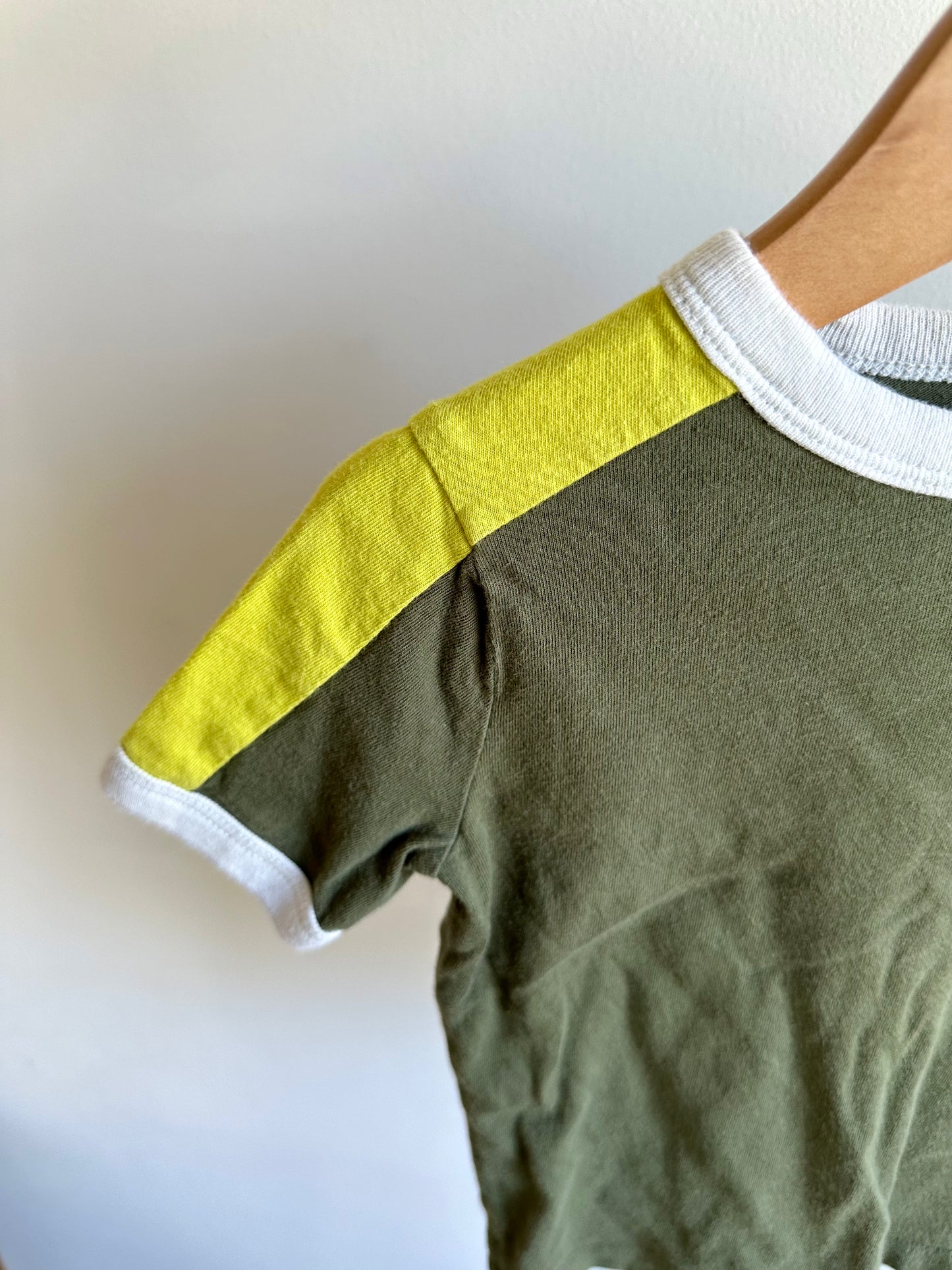 Green with Yellow Shoulders T-Shirt / 2T