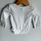 White Long Sleeve Bodysuit / 12-18m