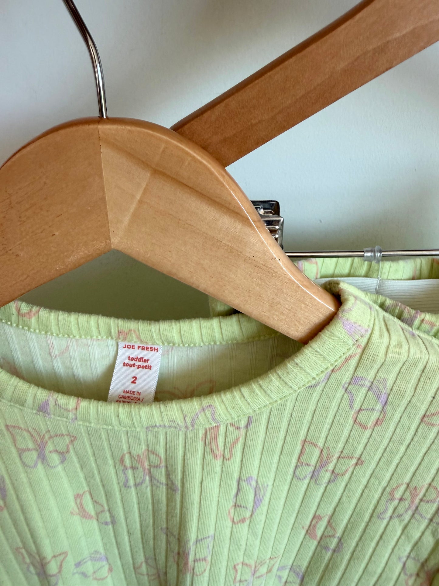 Butterfly Electric Yellow Top + Pants Set / 2T
