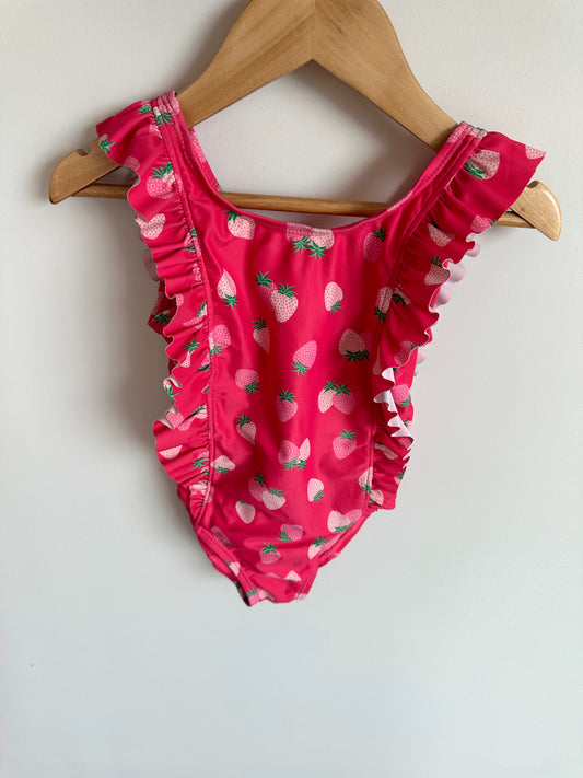 Strawberry Ruffle Swimsuit / 3T