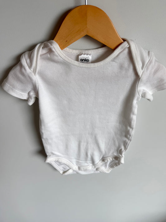 White Simple Bodysuit / 18-24m