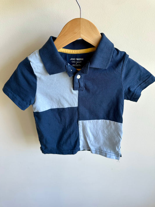 Golf Blue Colored Block T-Shirt / 2T