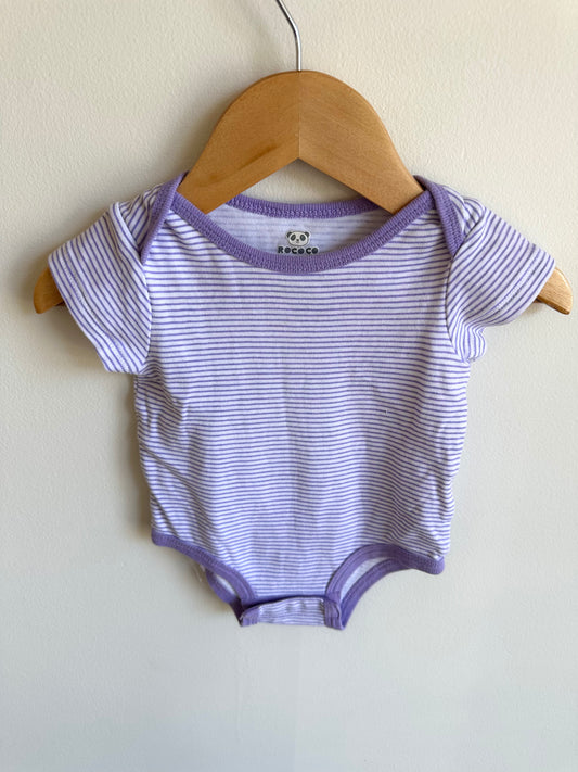 Purple Striped Bodysuit / 12m