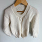 Handmade White Knit Sweater / 3-4T