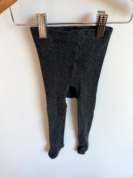H&M Grey Ribbed Tights / 9-12m