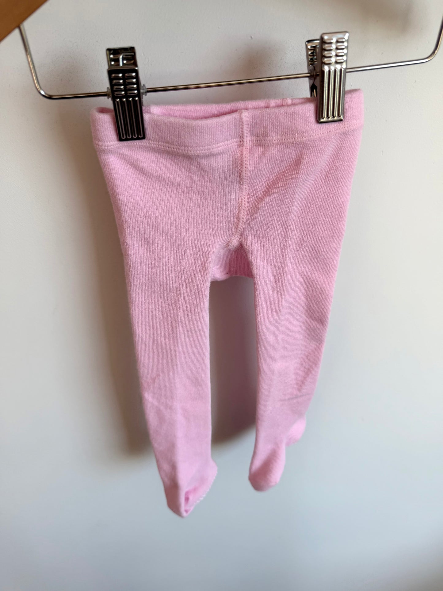 Pink Grippy Footed Tights / 6-12m