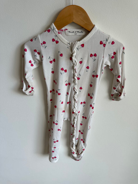 Bambi & Birdie Cherry Heart Sleeper / 3-6m