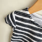 Black + White Striped Dress / 2T