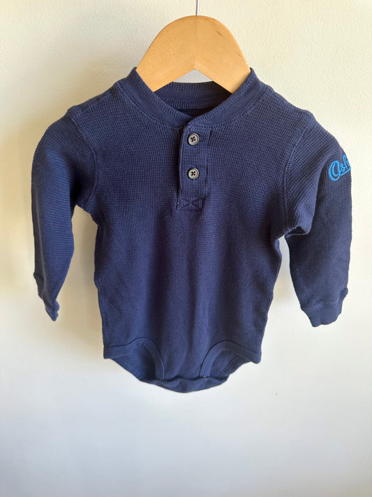 OshKosh Navy Waffle Bodysuit / 24m