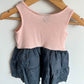Striped Top + Chambray Bottom Dress / 12-18m