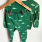 Green Dino Christmas PJ Set / 2-3T