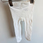 White Ruffle Bottom Tights / 6-12m